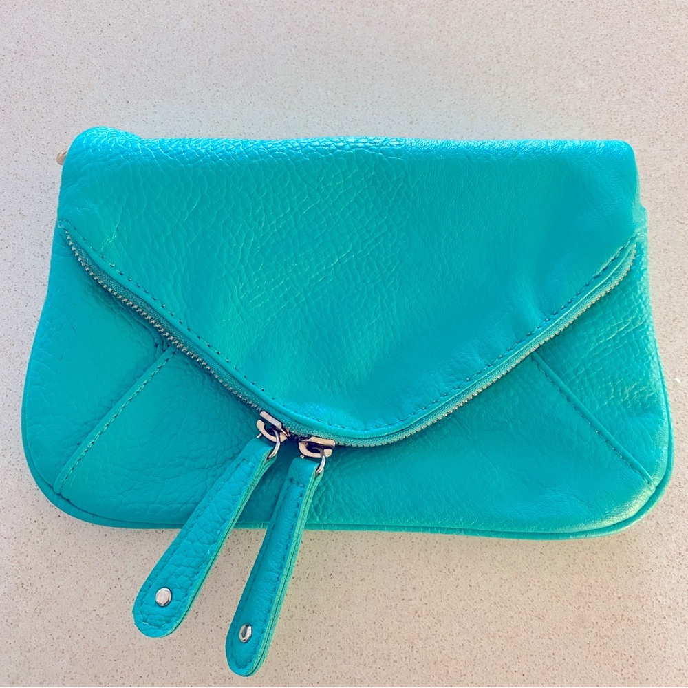 Street Level turquoise sling bag or clutch